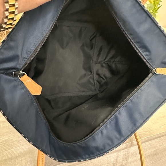 Burberry Blue Label Blue and White Checkered Tote Bag - Picture 6 of 6